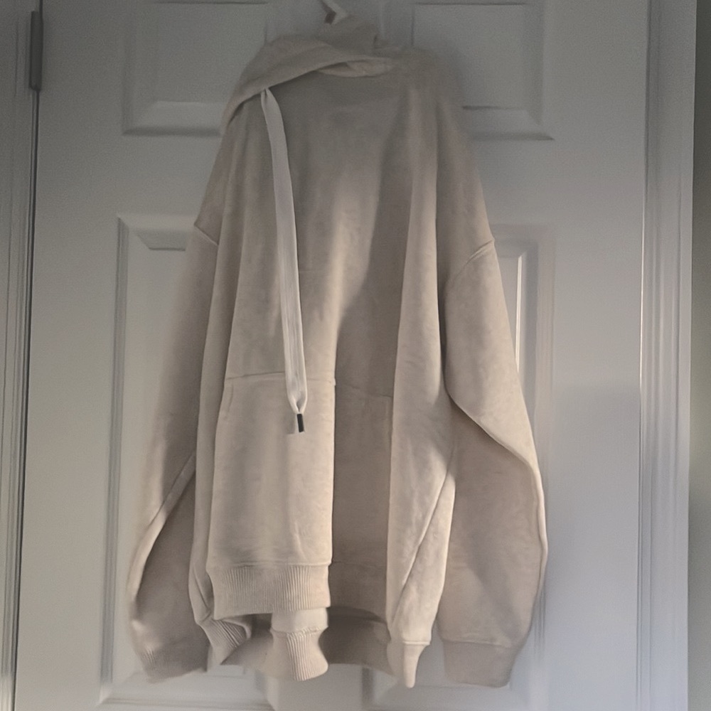 Aerie White Oversized Pullover Hoodie | Size XS